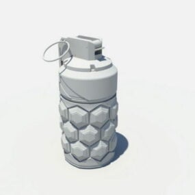Modelo 3D explosivo de granada futurista