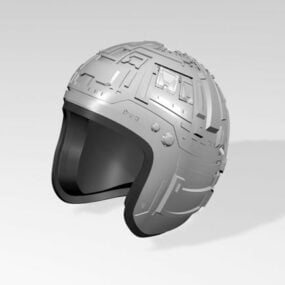Scifi Tech hjelm 3d model