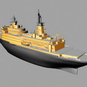 Modelo 3d de navio de pesquisa científica