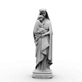 Sedes Sapientiae Statue 3d model