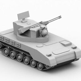 Canon d'artillerie automoteur modèle 3D