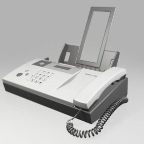 Modelo 3d da máquina de fax