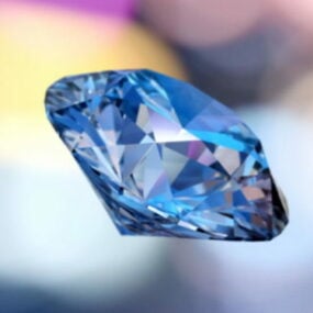 Shining Blue Diamond 3d model