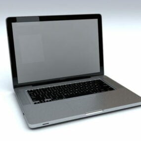Laptop aluminiummaterial 3d-modell