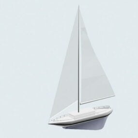 مدل سه بعدی قایق بادبانی اسلوپ