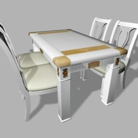 Conjunto de móveis de jantar de 5 peças modelo 3D