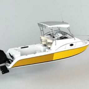 Cabin Motorboat 3d model