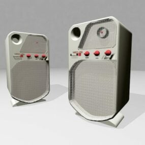 Model 3d Pembesar Suara Komputer Kecil Vintaj