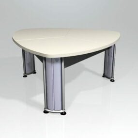Nízký konferenční stolek dřevěný 3D model
