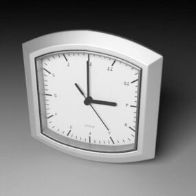 Square Desk Clock 3d model