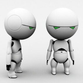 Model 3D małego robota droida