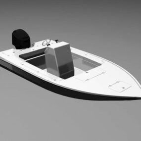 דגם תלת מימד של סירת מנוע קטנה