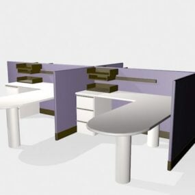 Cubicle Furniture Small Space 3d model