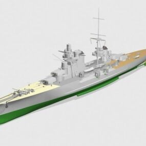 Small Navy Warship 3d model