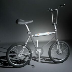 Modelo 3d de bicicleta com roda infantil