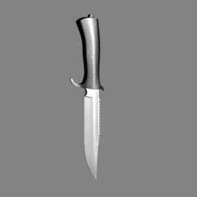 Smooth Kitchen Knife 3d model