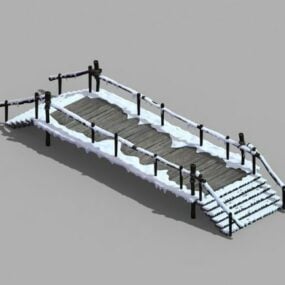 Bridge On Snow 3d model
