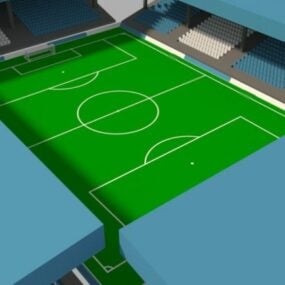 Voetbalveldstadion 3D-model