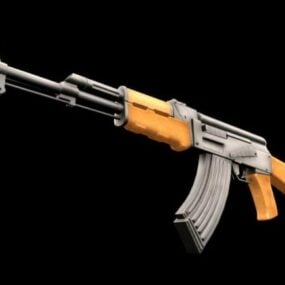 Sovjetisk Ak47 Kalashnikov Gun 3d-modell