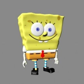 โมเดลตัวการ์ตูน Spongebob 3d