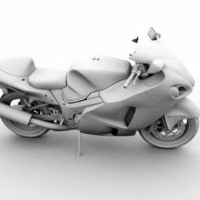 Sportscykel uden materiale 3d-model