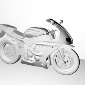 Motocykl Cruiser bez materiału Model 3D