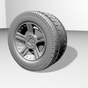 Neumático de coche deportivo de 16 pulgadas modelo 3d
