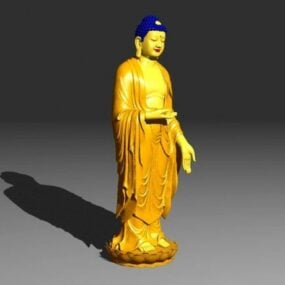 Asian Buddha Statue 3d model