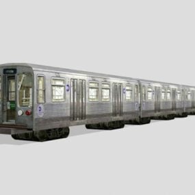 Train de métro pour passagers modèle 3D