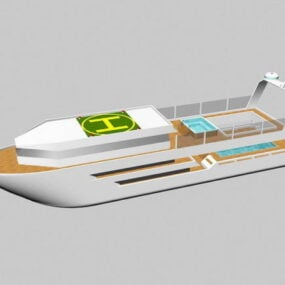 Model super jachtu 3D