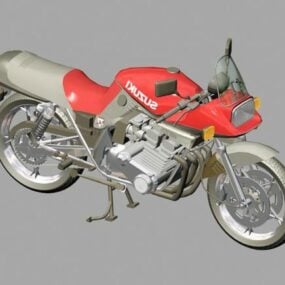 Modelo 3D da motocicleta Suzuki Katana