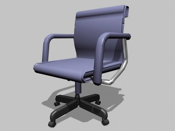 Chaise de bureau pivotante violette avec accoudoirs