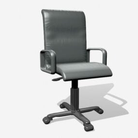 Swivel Desk Chair With Wheels Grey 3d model