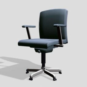 Chaise noire de style rétro modèle 3D