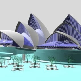 Modernisme Boshuis 3D-model