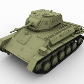 دبابة القتال السوفيتية T80 نموذج ثلاثي الأبعاد