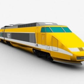 Model 3D pociągu superszybkiego Tgv