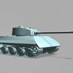 Lowpoly Tiger II-tank 3D-model