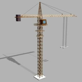 Elevación de grúa torre para construcción modelo 3d