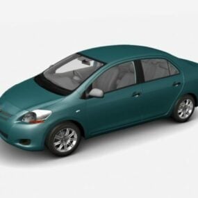 Toyota Yaris Sedã Lowpoly Modelo 3D do carro