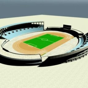 Sport Track Field Stadium 3d model