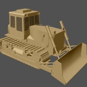 3D-model van een bulldozertruck op rupsbanden