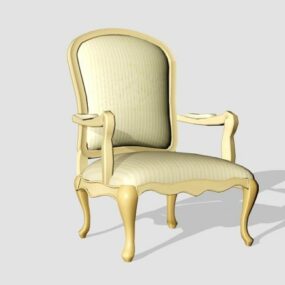 Tradycyjny model krzesła akcentującego 3D