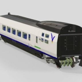 Modello 3d di trasporto passeggeri in treno