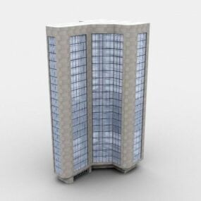 Dreiecksplan-Bürogebäude 3D-Modell