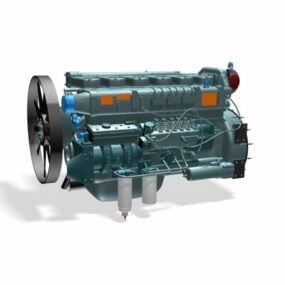 Lastbil Diesel Engine 3d-model