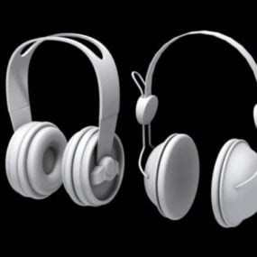 İki Modern Kulaklık 3D modeli
