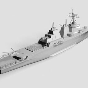 โมเดล 3 มิติเรือลาดตระเวนขีปนาวุธกองทัพเรือ