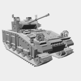 Model 3d Kenderaan Apc Soviet Tank Btr