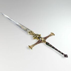 Modello 3d di progettazione del gioco della spada elfica